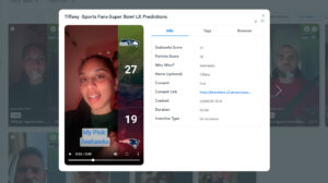 Video submission platform interface with guided capture and consent fields