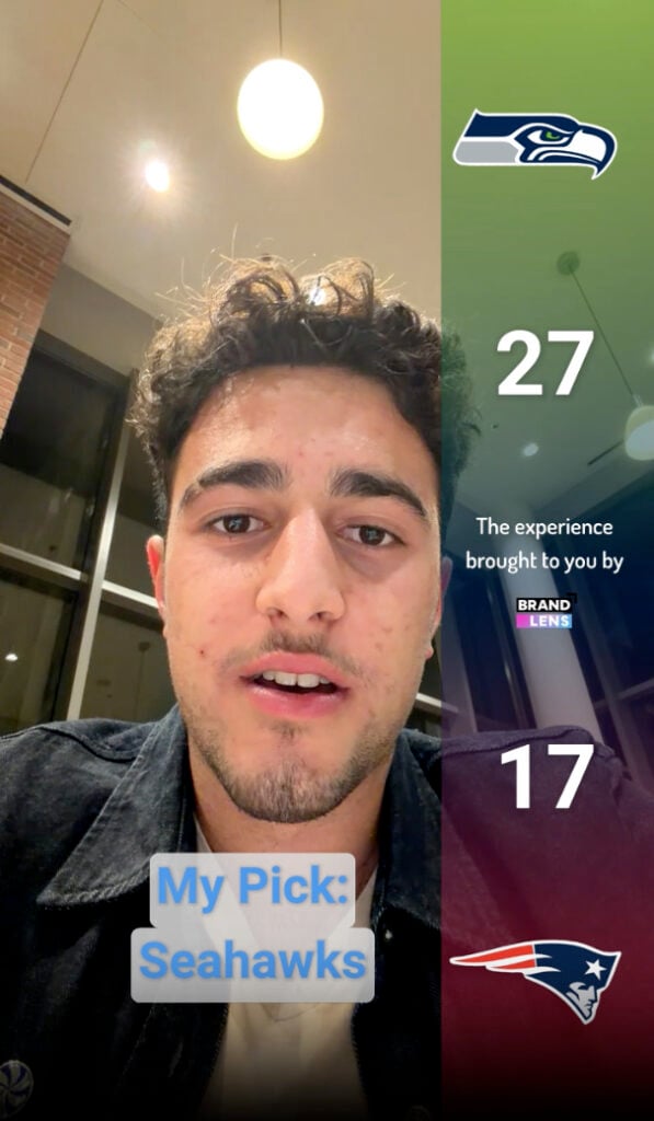 Video score prediction challenge - BrandLens Fan Picking Seattle Seahawks as the Super Bowl winner