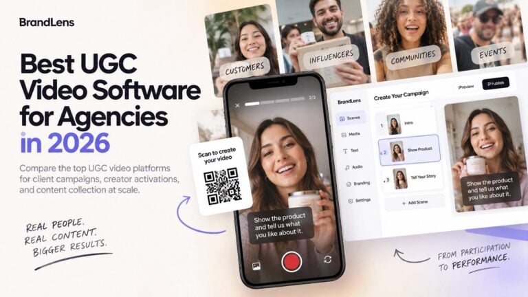 Best UGC video software for agencies showing customer, influencer, community, and event video collection workflows.