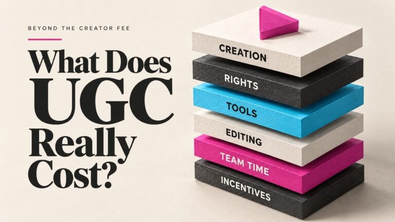 A stack of video budget layers labeled creation, rights, tools, editing, team time, and incentives.